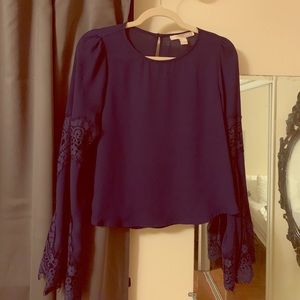 Forever 21 Tops - Forever 21 dark blue bell sleeve shirt Forever 21 Tops - Forever 21 dark blue bell sleeve shirt